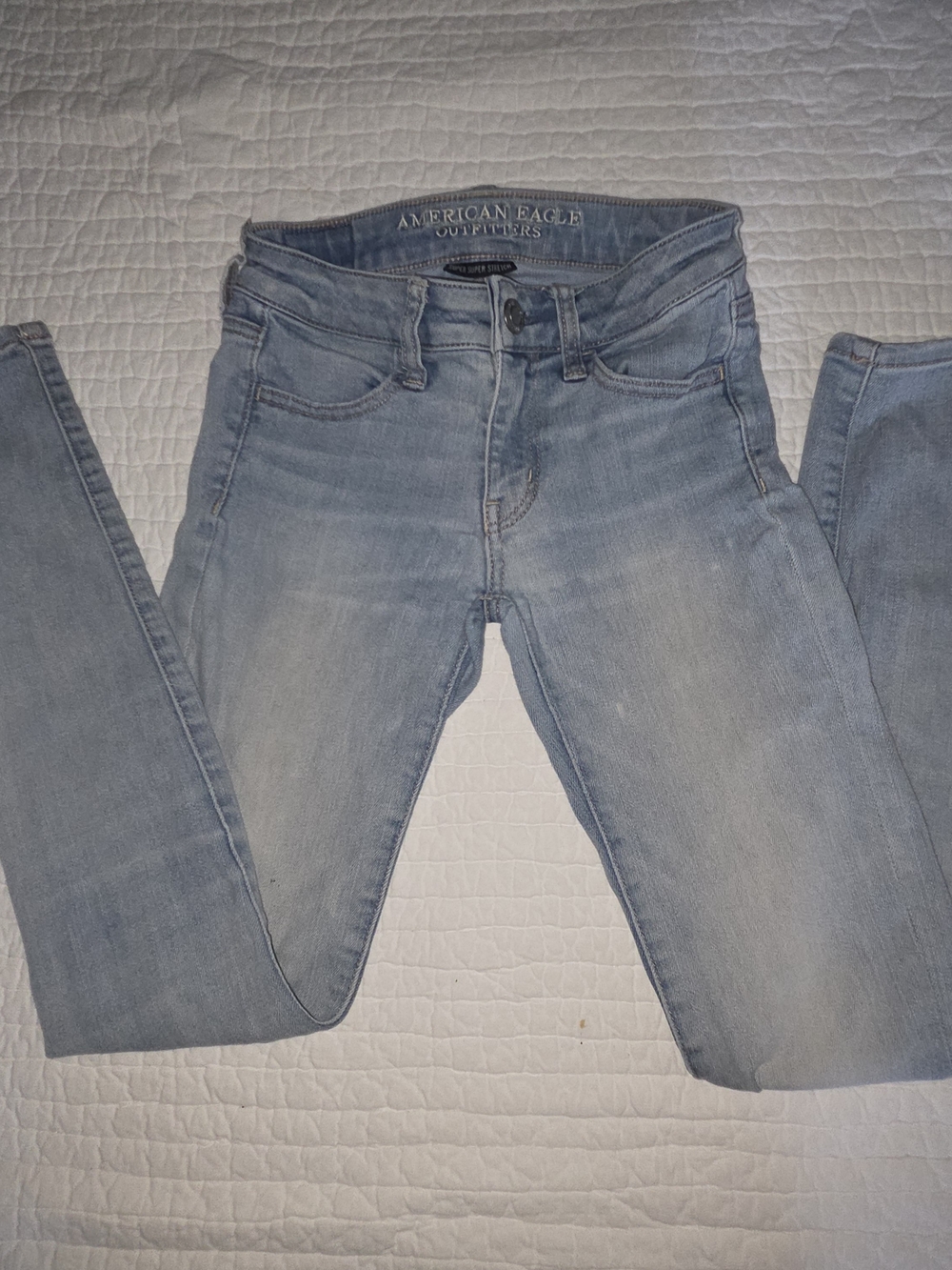 American Eagle Outfitters Light Blue Women's Skinny Jeans Super Stretch Size 00